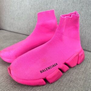 Balenciaga Kids Pink Speed Trainer Sneakers